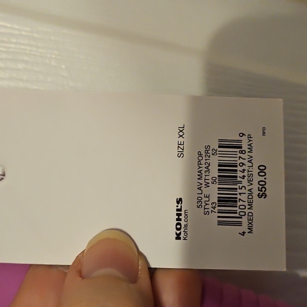 Tek Gear Women's Pink Lilac Quilted Vest NWT - Picture 4 of 12